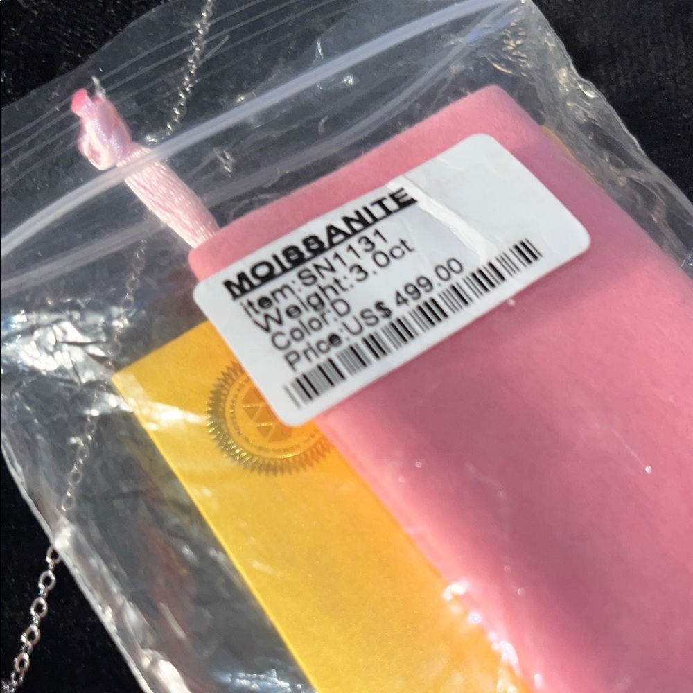 Diamond Cross Pendant Necklace - Silver Tone - Picture 3 of 4